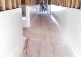Dairy polyester fiberglass walls and polyester floors installation Oregon