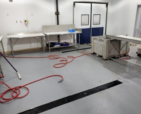 Industrial Urethane Flooring Installation After picture in San Fransisco at Four Star Seafood