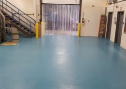 Urethane floor with epoxy top coat and Fiberglass wall system with Gelcoat top installation in Bellingham, Washington