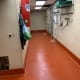 Before and after epoxy commercial kitchen flooring project in Colorado