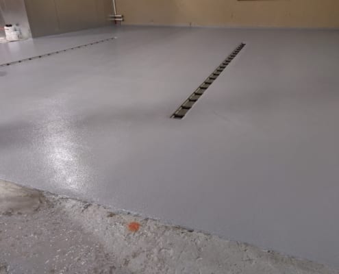 Washington Urethane base with Epoxy flooring installation by Cascade Floors