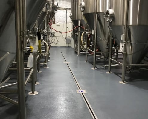New Mexico brewery epoxy flooring installation by Cascade Floors