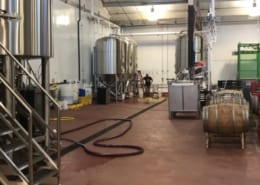Epoxy flooring installation at Brewery in Portland