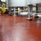 New red epoxy brewery floors at Pyramid Brewing in Portland