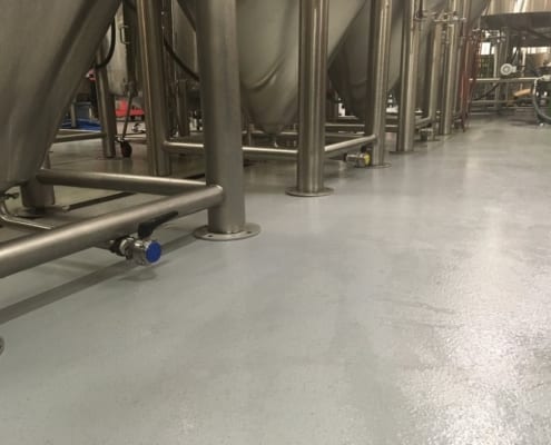 Industrial Commercial brewery flooring installation in Bellingham Washington