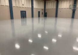 New Sherwin Williams Urethane base with epoxy top coat at National Guard sports Facility in Oregon