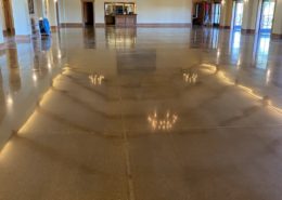 Polished concrete flooring installation in Salem Oregon vineyard