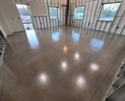 Hemp production facility flooring job polished concrete