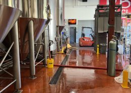 Epoxy brewery flooring revisit at Roadhouse Brewing in Wyoming with Floor Warranty