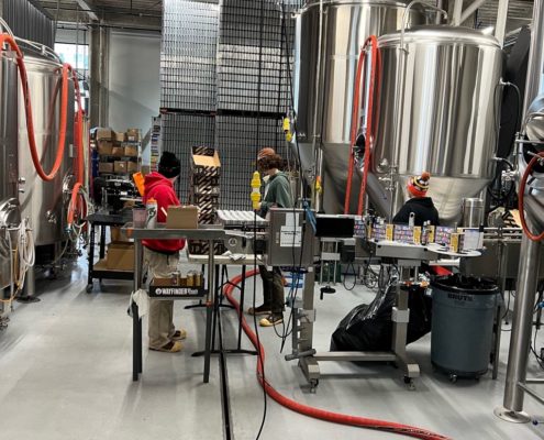 New Package hall epoxy floors in seattle washington brewery