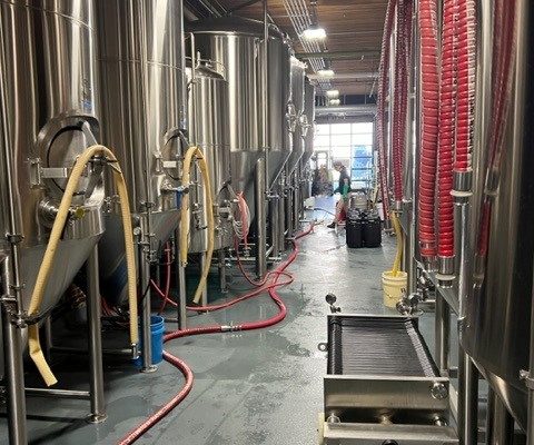 Wayfinder beer brewery flooring 7 years later